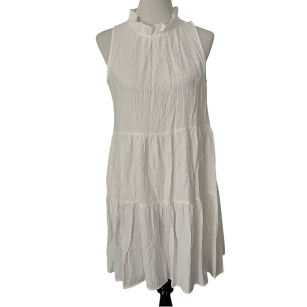 Calvin Klein Ivory Sleeveless Dress w/Pockets size 8